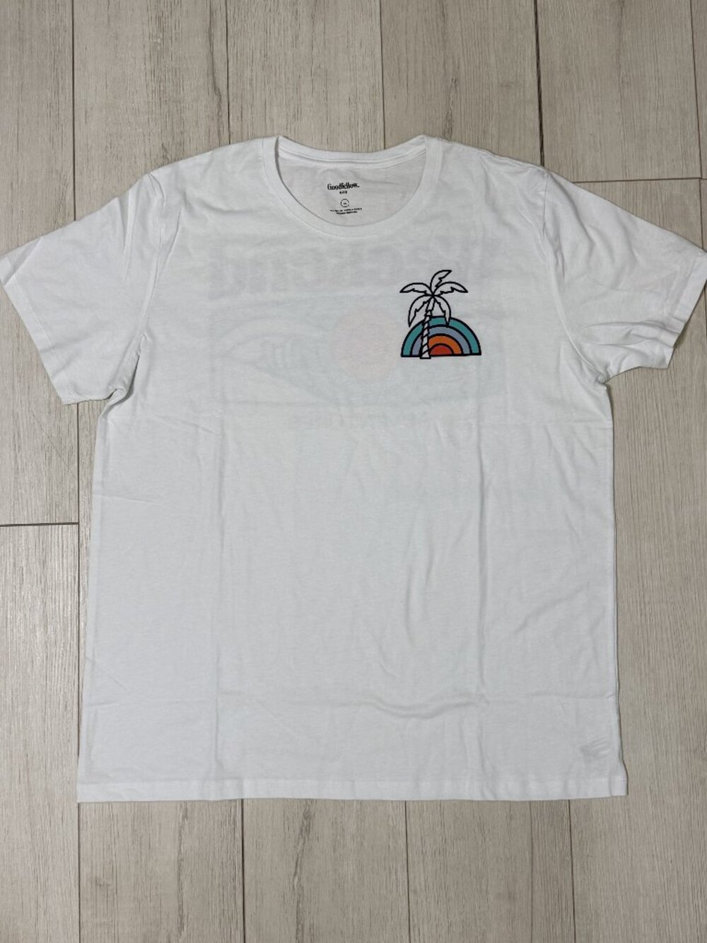 Goodfellow & Co Men’s Graphic T-Shirt "Weekend Adventures" White XL NEW